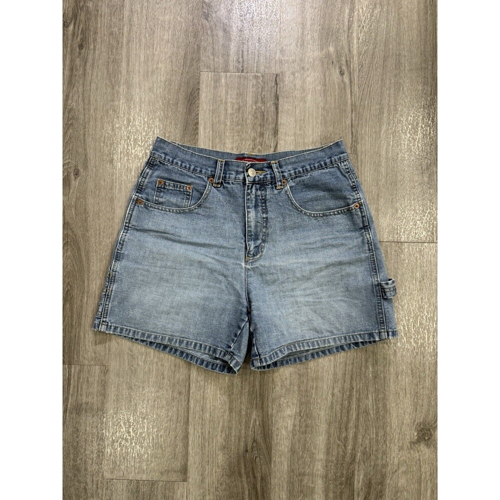 VTG The Limited Jeans Cargo Shorts Women Size 6 Blue Denim Cotton Classic Casual
